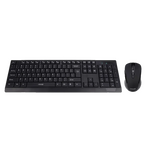 Croma 2.4 GHz Wireless Keyboard & Mouse Combo (1000 DPI, Plug & Play, Black)