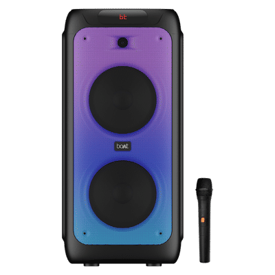 Croma 100W Bluetooth Party Speaker with Mic (AI Sound Boost, 2.1 Channel, Black)