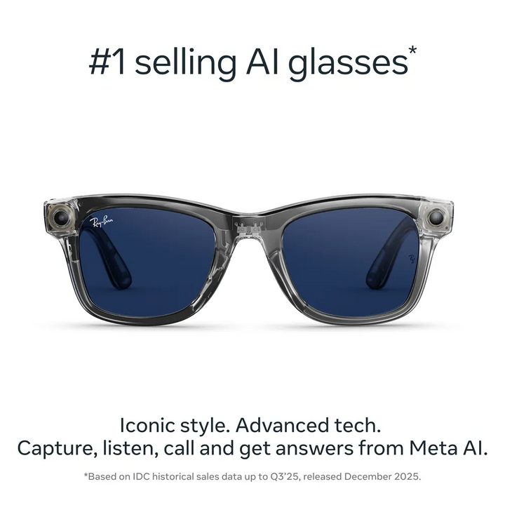 Ray-Ban Meta Wayfarer (Gen 2) AI Glasses for Men, Women